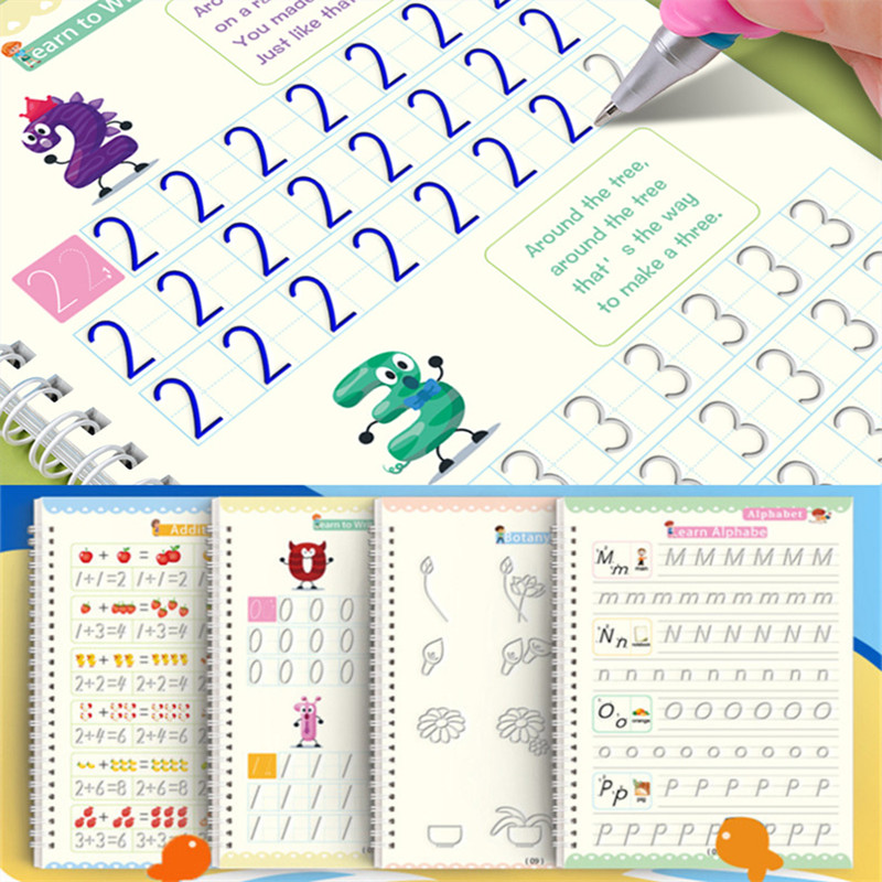 Kids Toys 2 Year Old - Reusable Magic Copybook Drawing Toys for