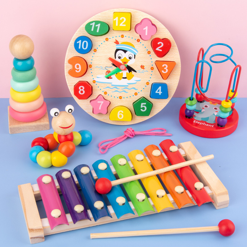 Kids Toys 2 Year Old - Montessori Baby Toys Kids 3D Wooden