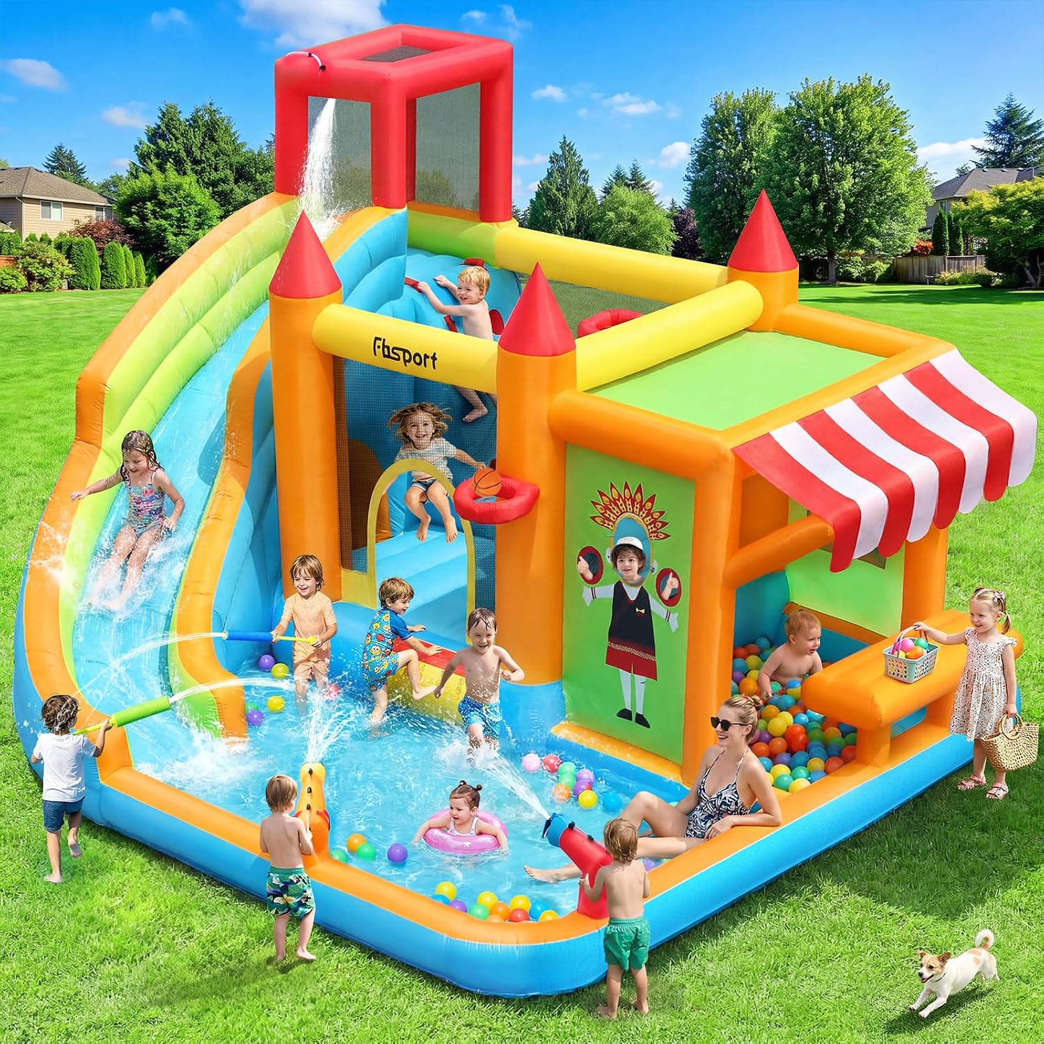 Inflatable Bounce House with W - đánh giá và giá Kids Toys House