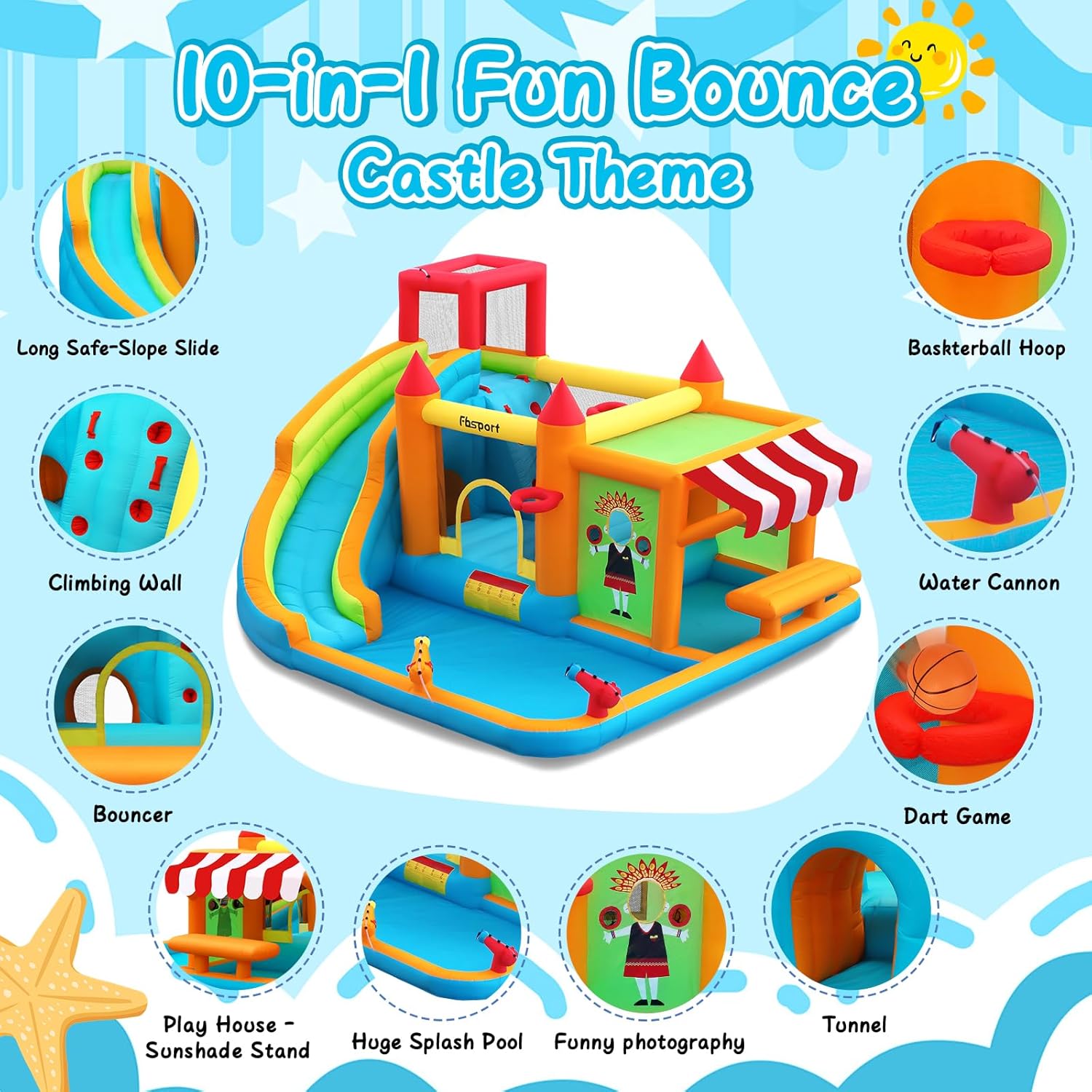 Inflatable Bounce House with W - đánh giá và giá Kids Toys House