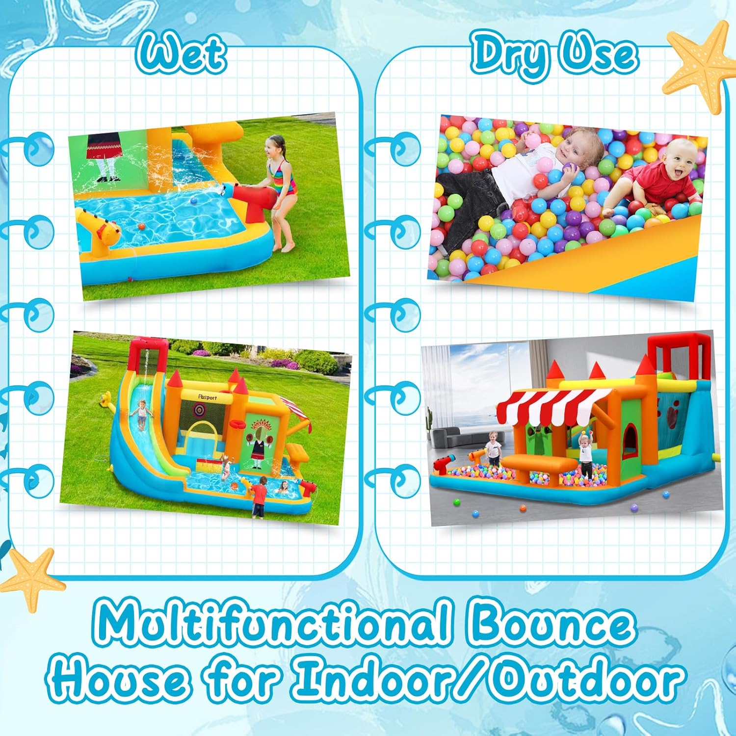 Inflatable Bounce House with W - đánh giá và giá Kids Toys House