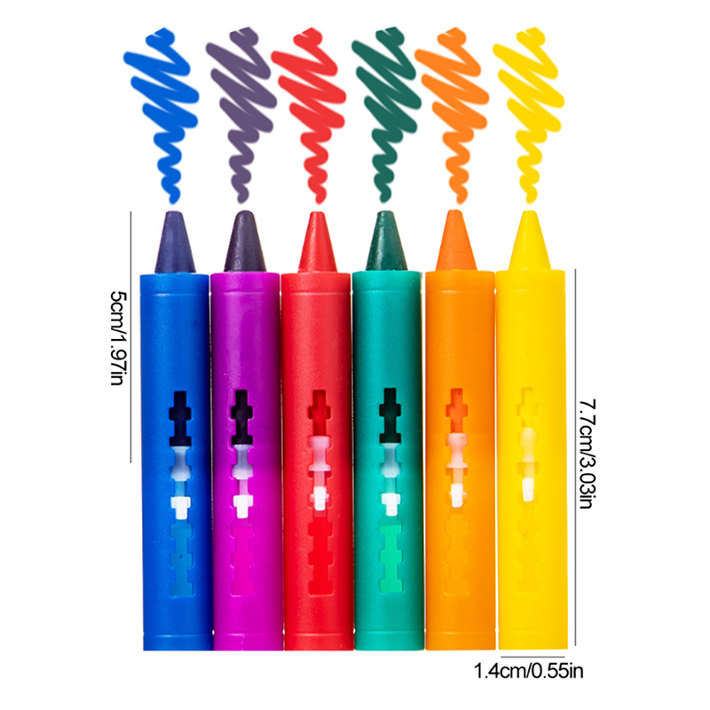 6colors Washable Bath Crayons  - đánh giá và giá Kids Toys Drawing Easy