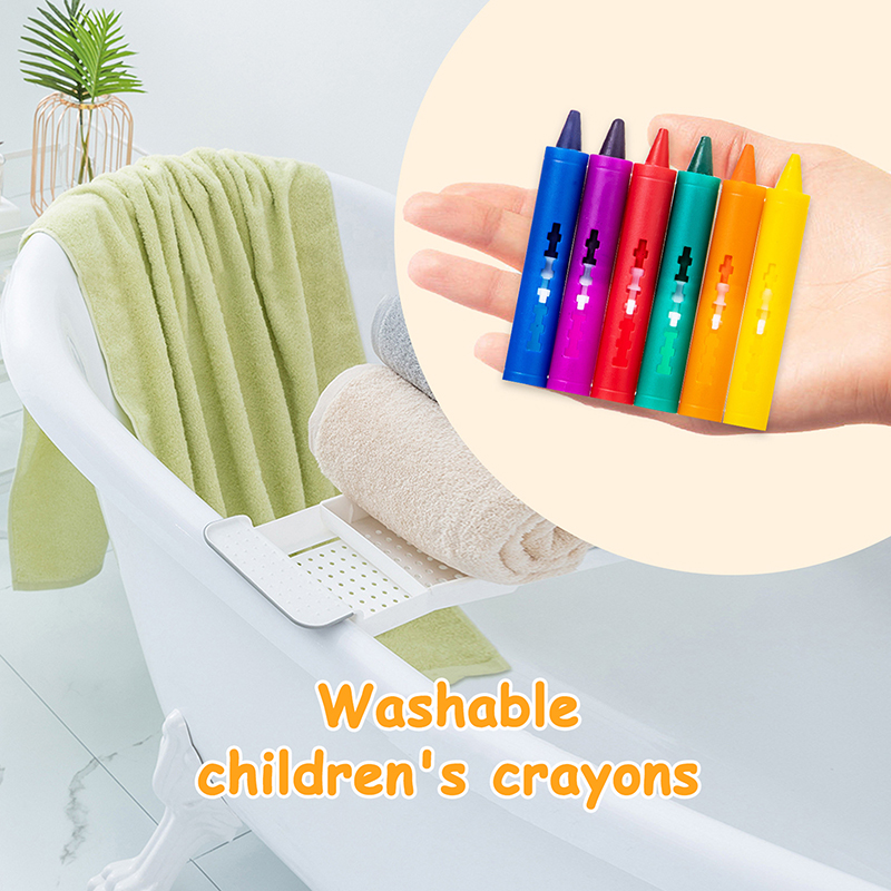 6colors Washable Bath Crayons  - đánh giá và giá Kids Toys Drawing Easy