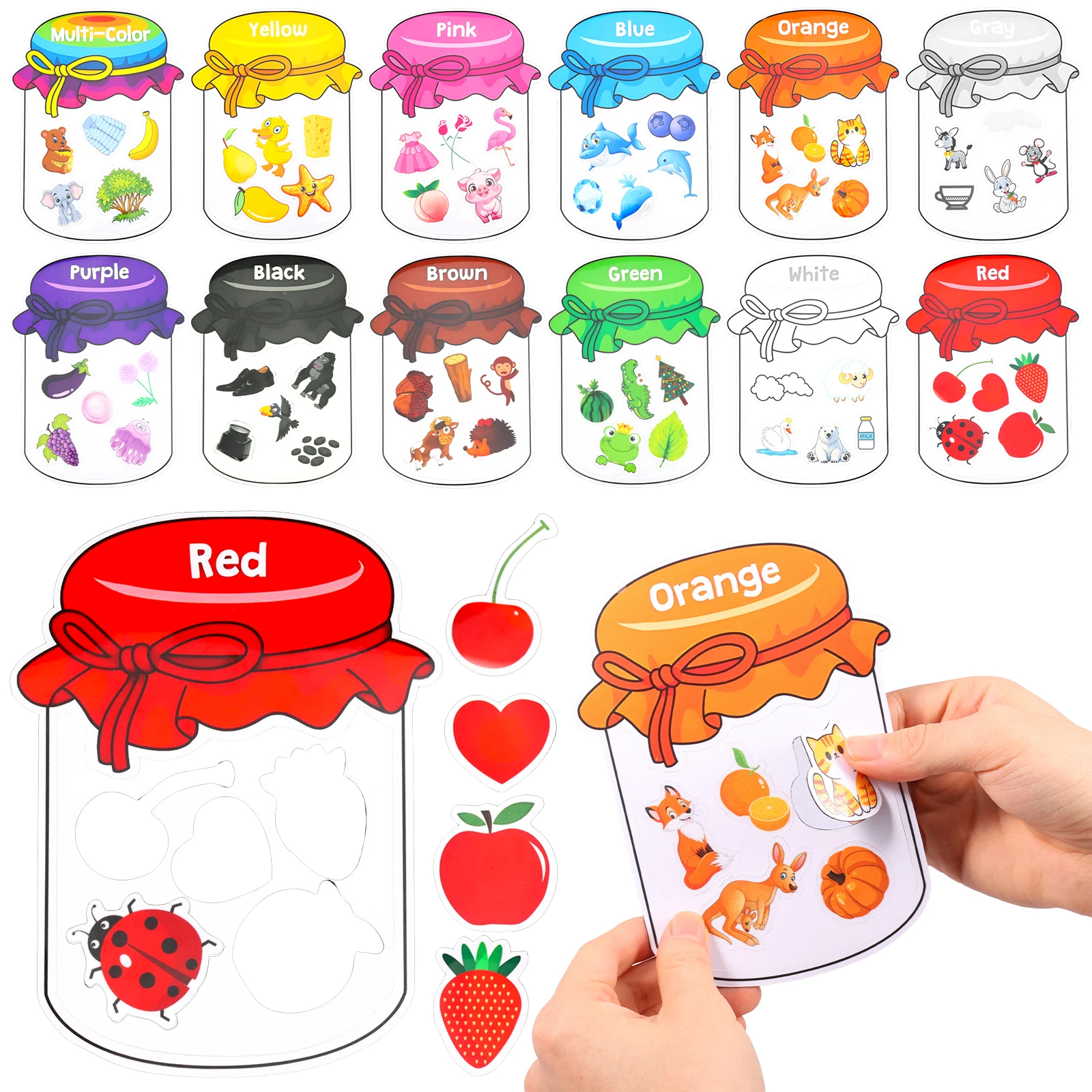 12/10Pcs Color Sorting Fridge  - đánh giá và giá Kids Toys 2 Year Old