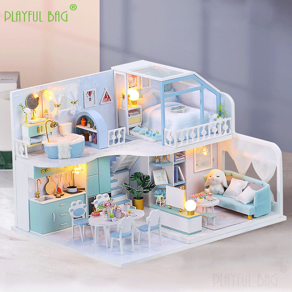 DIY Cottage Wooden Handmade Mo - đánh giá và giá Kids Toys House