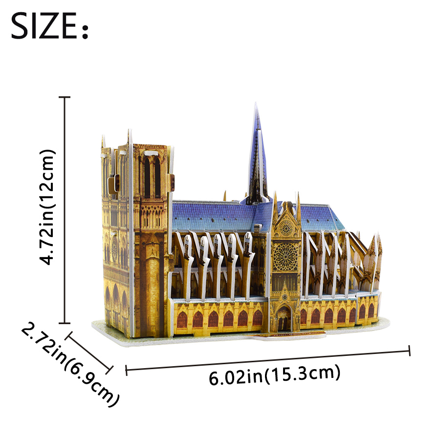 3D Xếp Hình Nhà Thờ Đức Bà Par - đánh giá và giá Kids Toys Paris