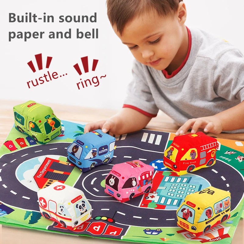 Soft Car Toy Set with Play Mat - đánh giá và giá Kids Toys 2 Year Old