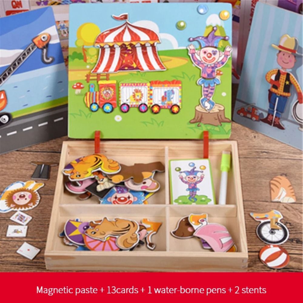 Wood Magnetic 3D Puzzles with  - đánh giá và giá Kids Toys Drawing Easy